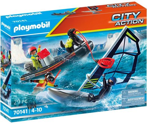 Playmobil City Action Sailing Boat Rescue With Inflatable Boat   / Playmobil   